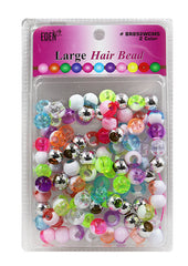 Eden 2 Colour Large Hair Beads Jumbo Pack - White, Clear, Assorted & Silver BR92WCMS