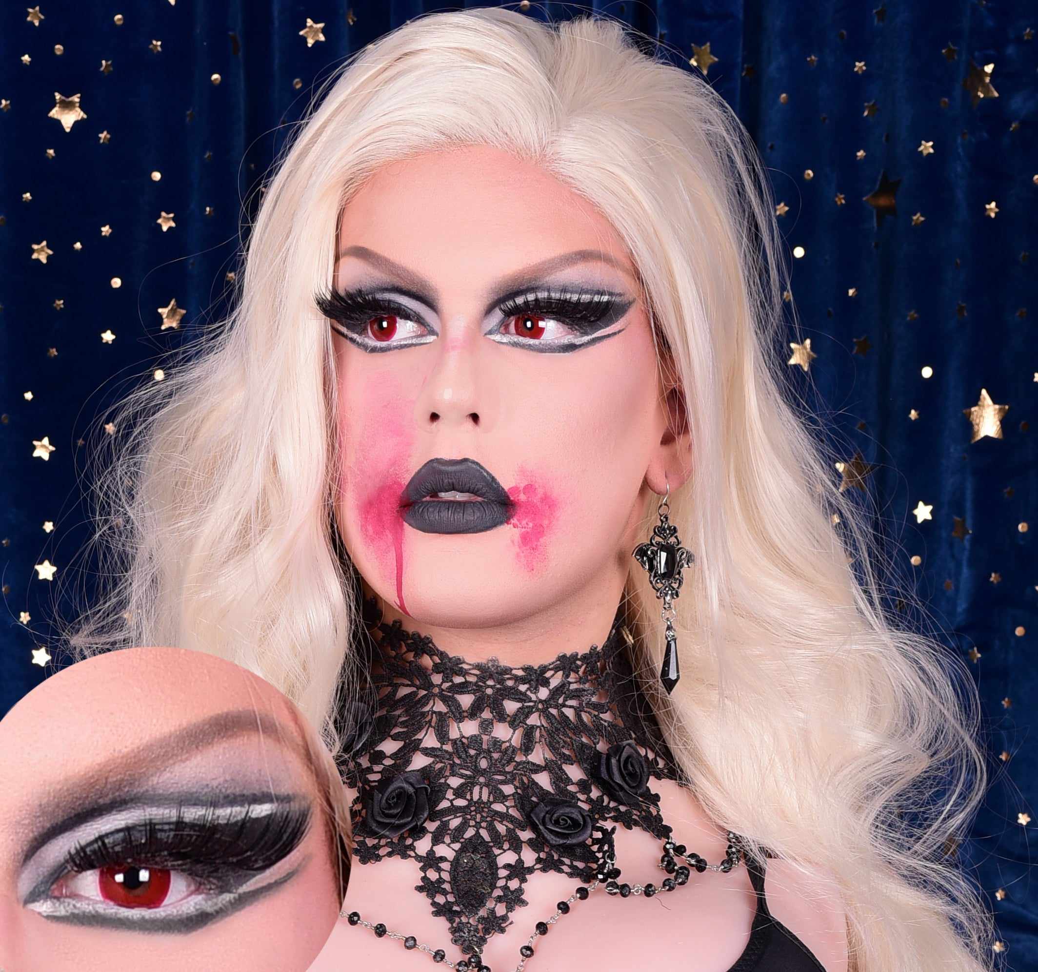 PRIMAL ® Evil Eyes - Red Colored Contact lenses