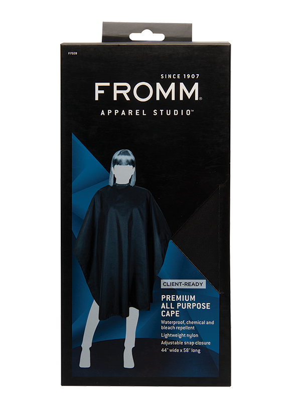 FROMM Premium Client All Purpose Salon Cape - Black