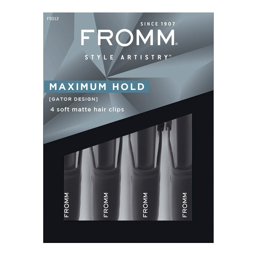 FROMM Soft Matte Gator Clips 4 Pack Black