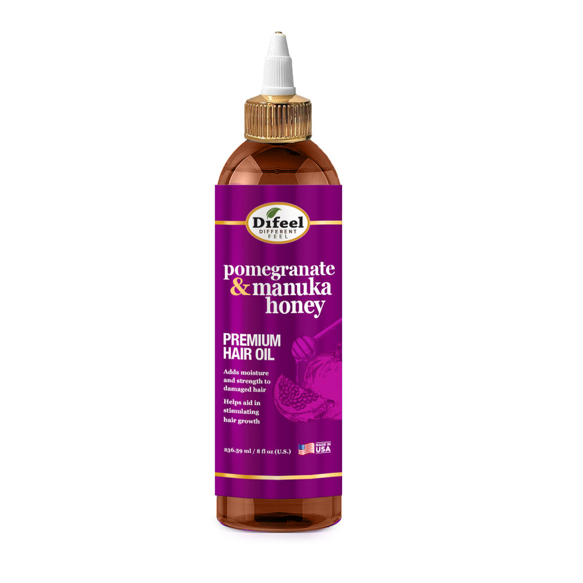 Difeel Pomegranate & Manuka Honey Premium Hair Oil 8oz