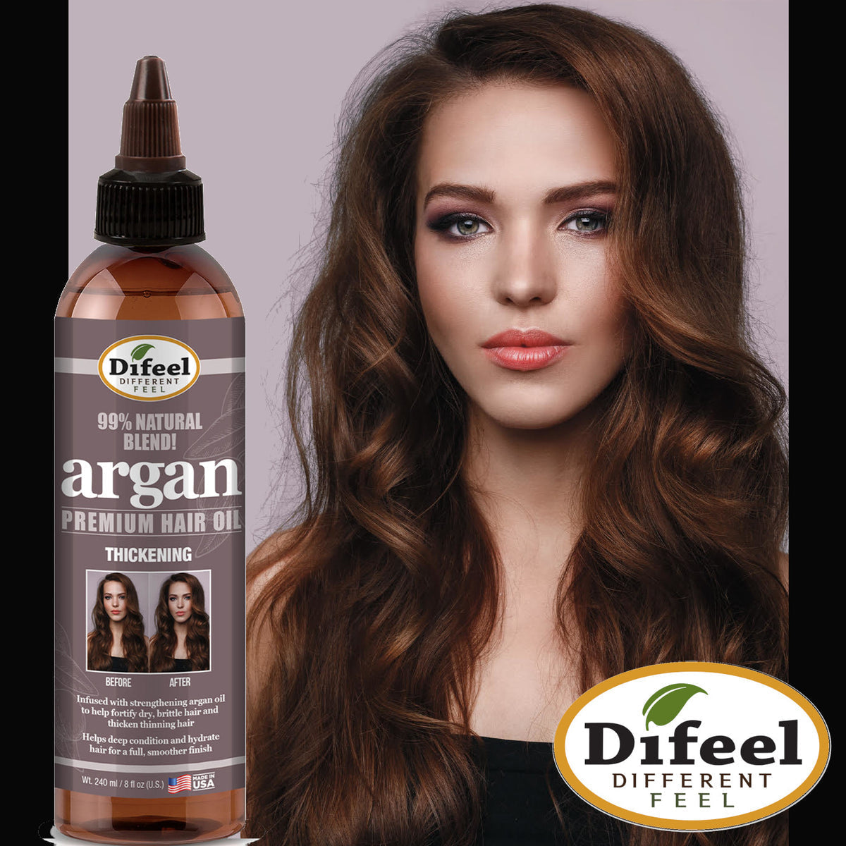 Difeel Thickening Premium Hair Oil - Argan