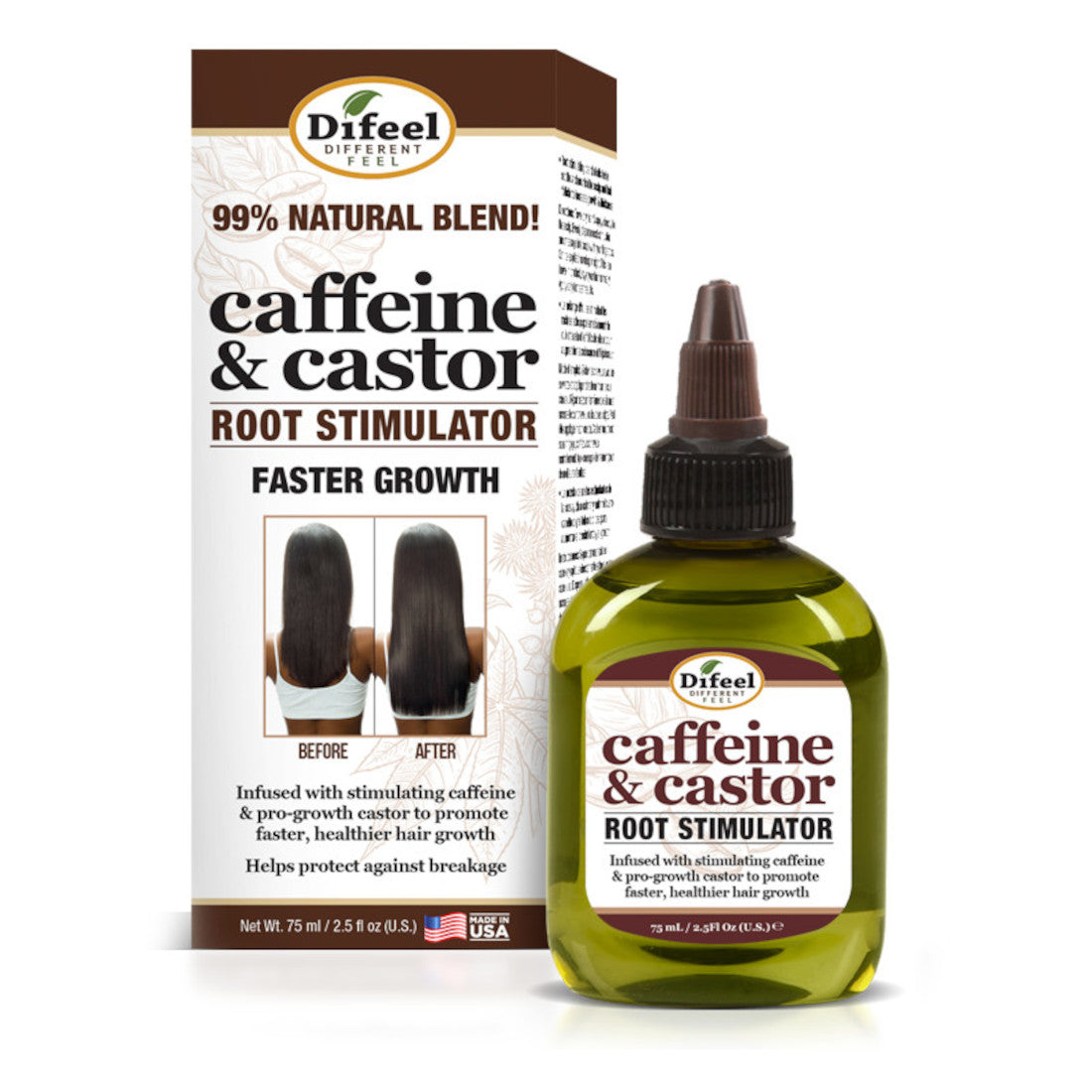 Difeel Caffeine & Castor Root Stimulator For Faster Growth