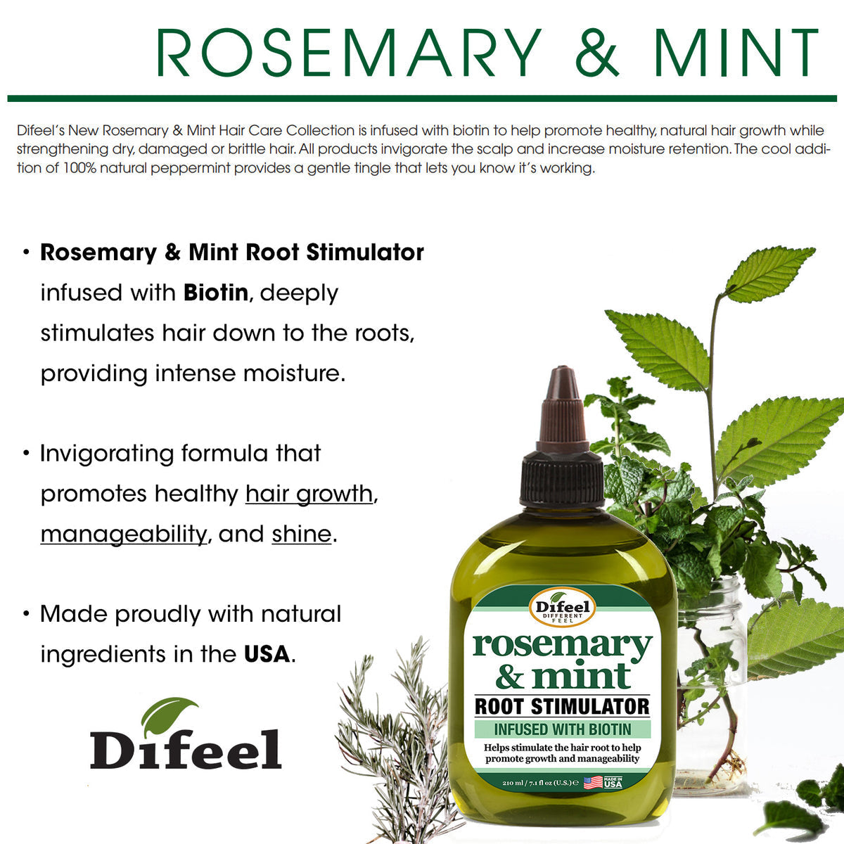 Difeel & Rosemary Mint Leave In Root Stimulator 7.1oz