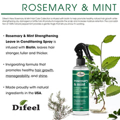 Difeel Rosemary & Mint Strengthening Leave In Conditioning Spray