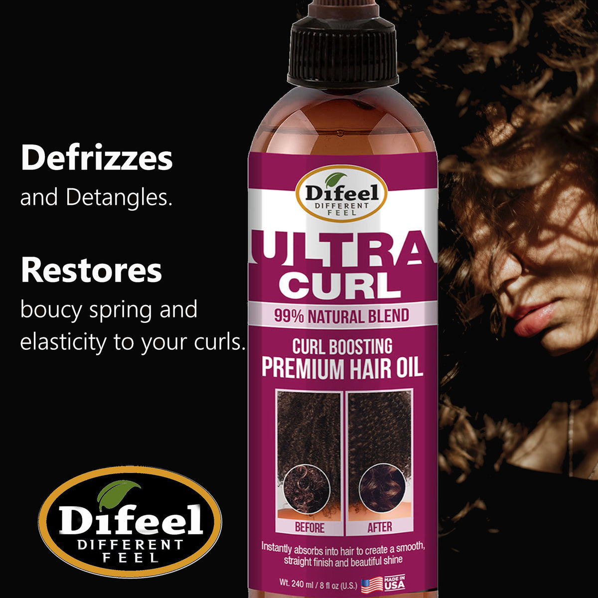 Difeel Curl Boosting Premium Hair Oil - Ultra Curl