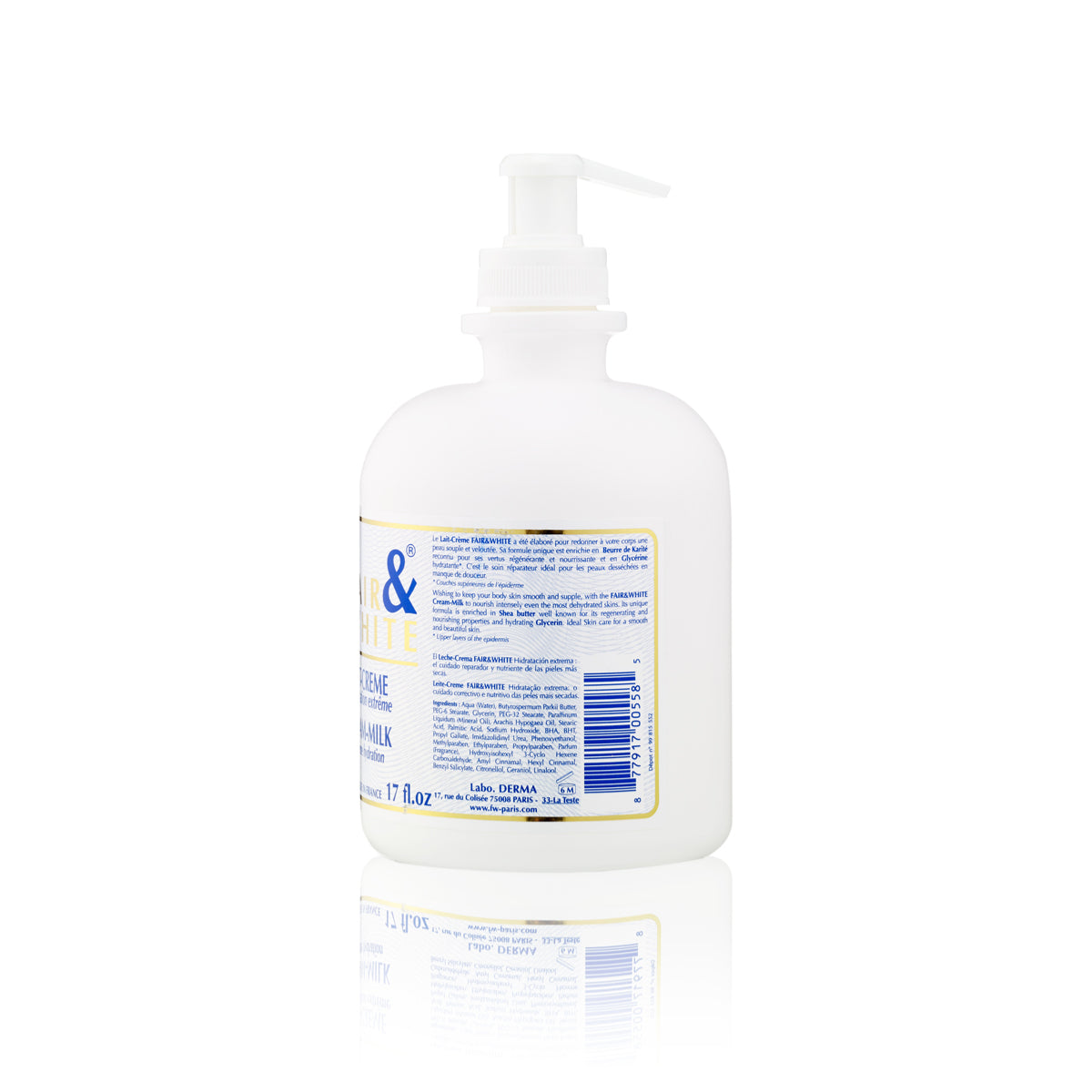 Fair and White Original Pump Lotion, Anti-Oxidant 500ml