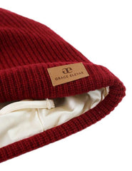 Grace Eleyae Warm Slap | Satin-Lined Cap - Wine Red