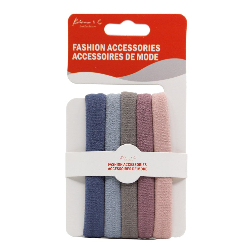 Fashion Ponytail Holder 5pk - Assorted #91982