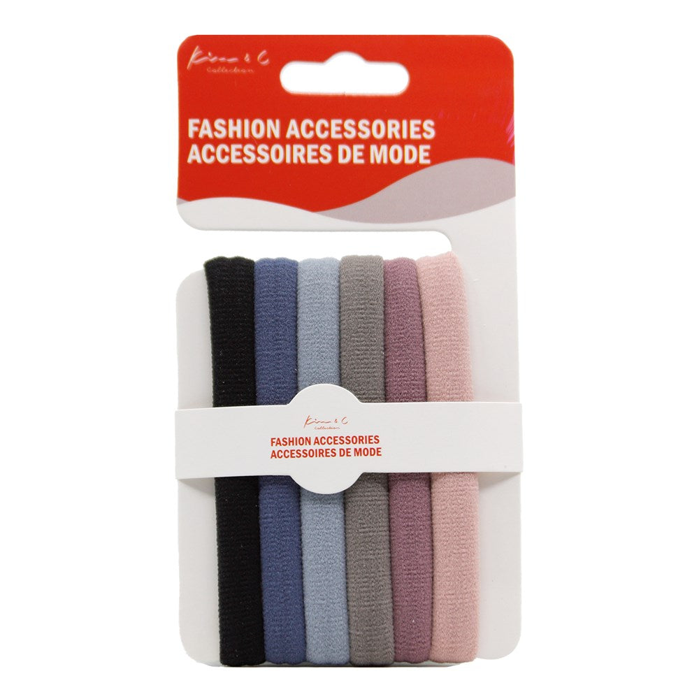 Fashion Ponytail Holder 6pk  - Assorted #91987