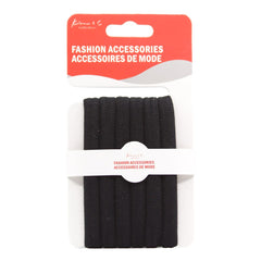 Fashion Ponytail Holder 6pk - Black #91985