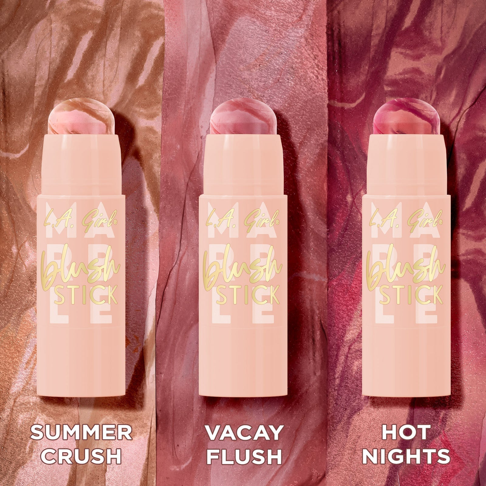 L.A Girl Sunset Daze Marble Blush Stick - Hot Nights
