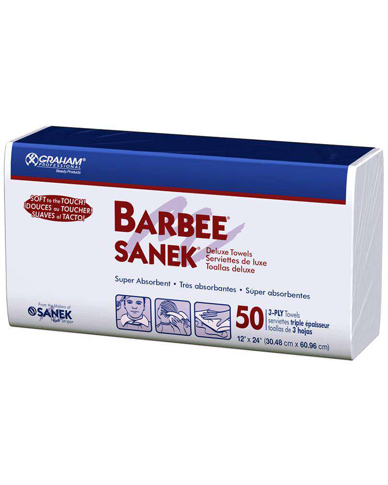 Graham Beauty Salon Supplies Barbee 3-Ply Deluxe Towel (12inch x 24inch)