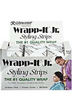 Wrapp-It Jr. Styling Strips Carton Black #37350