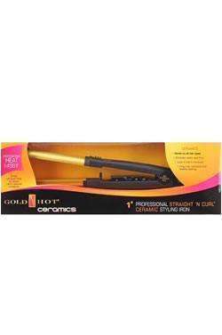 Gold ‘N Hot Ceramic 1" Straighten N Curl Iron