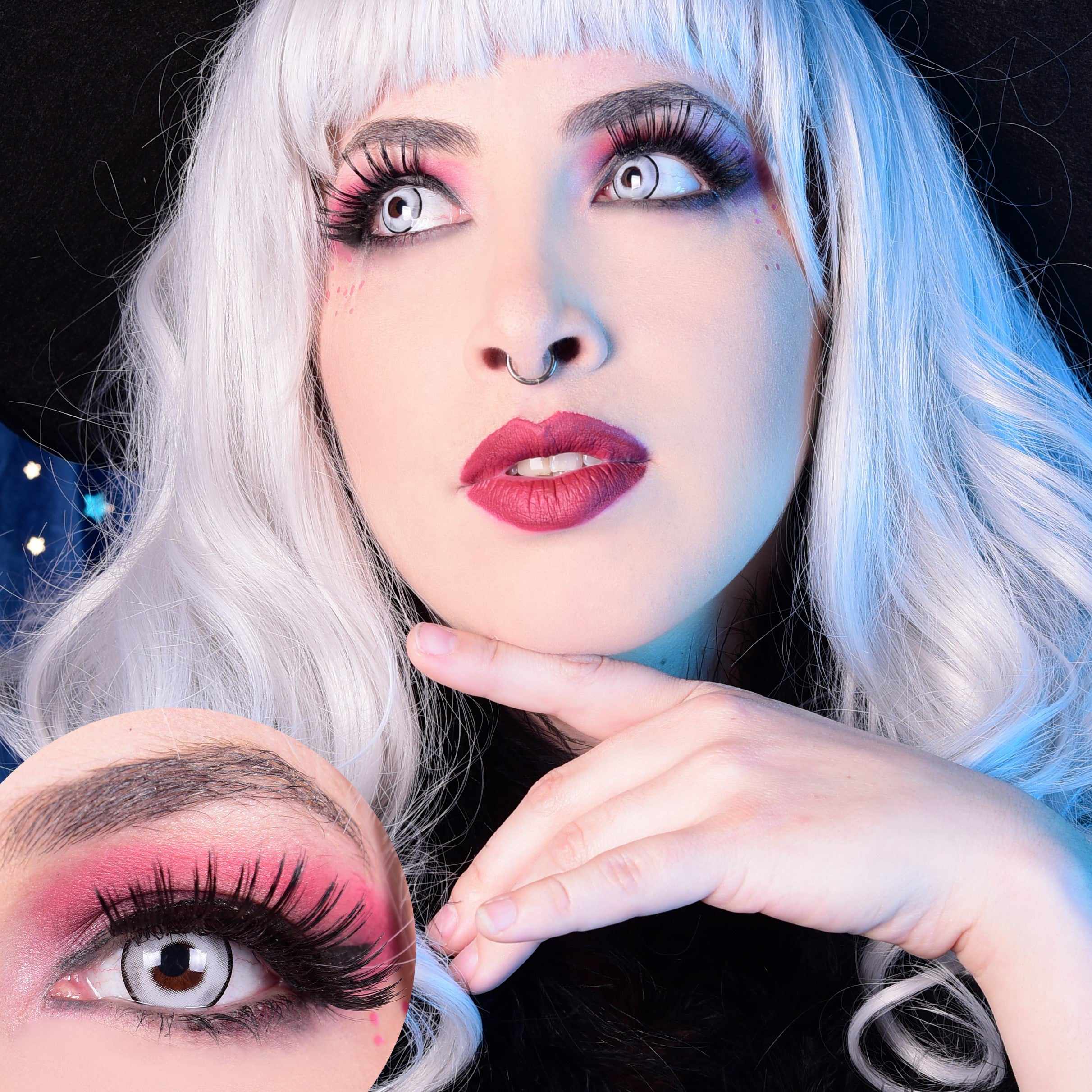 PRIMAL ® Ghost - Grey Colored Contact lenses
