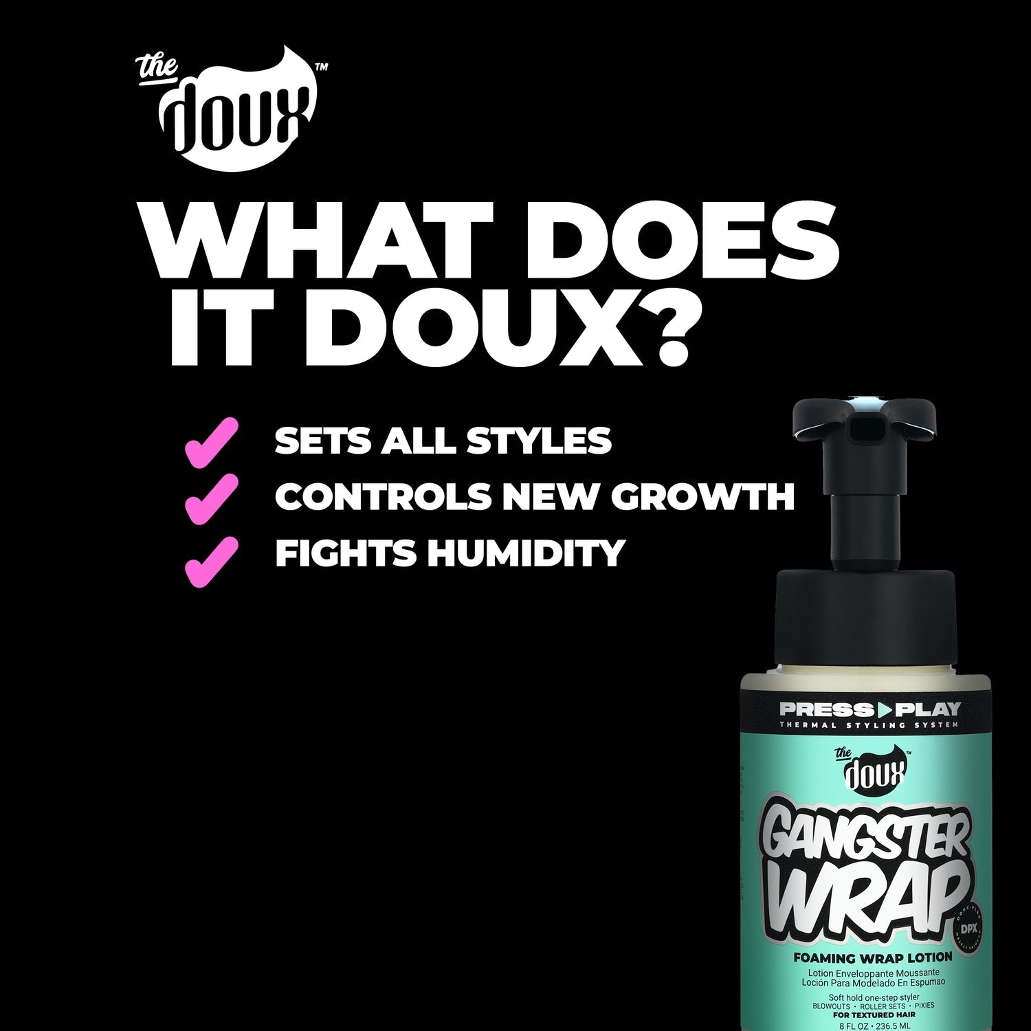 The Doux Press Play Gangster Wrap Foaming Wrap Lotion