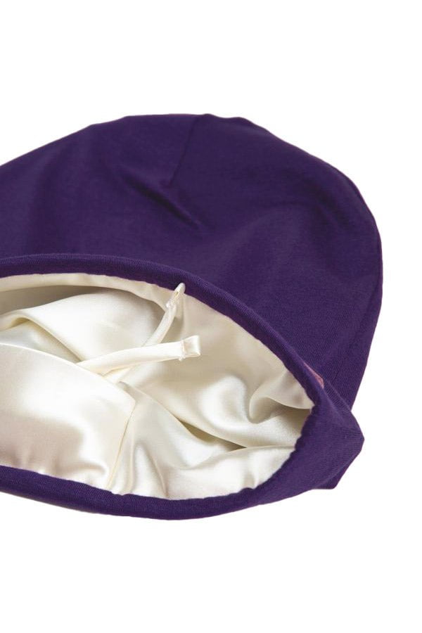 Grace Eleyae Adjustable Kids Slap | Satin-Lined Cap - Purple