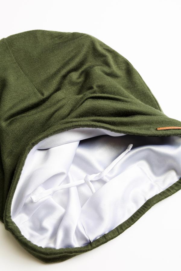 Grace Eleyae Adjustable Slap | Satin-Lined Cap - Olive