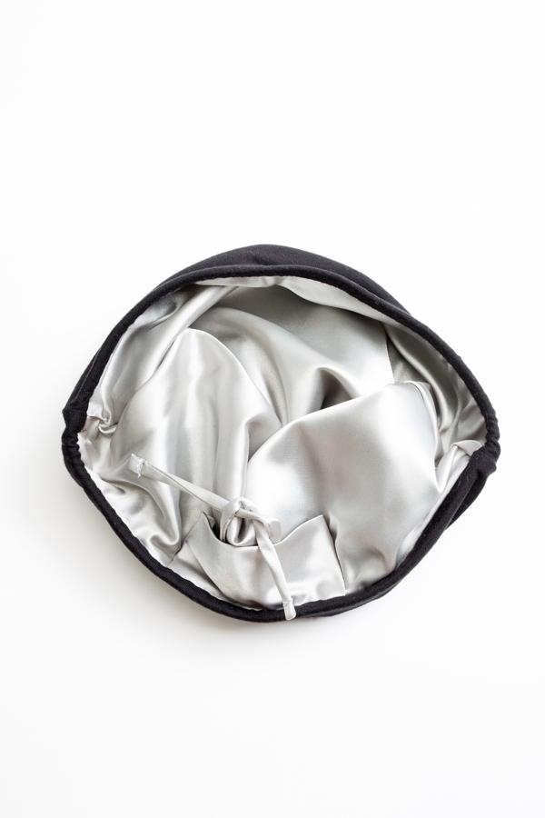 Grace Eleyae Adjustable Slap | Satin-Lined Cap - Black