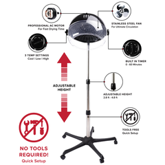 Hot & Hotter Ceramic Turbo 4000 Stand Hood Dryer