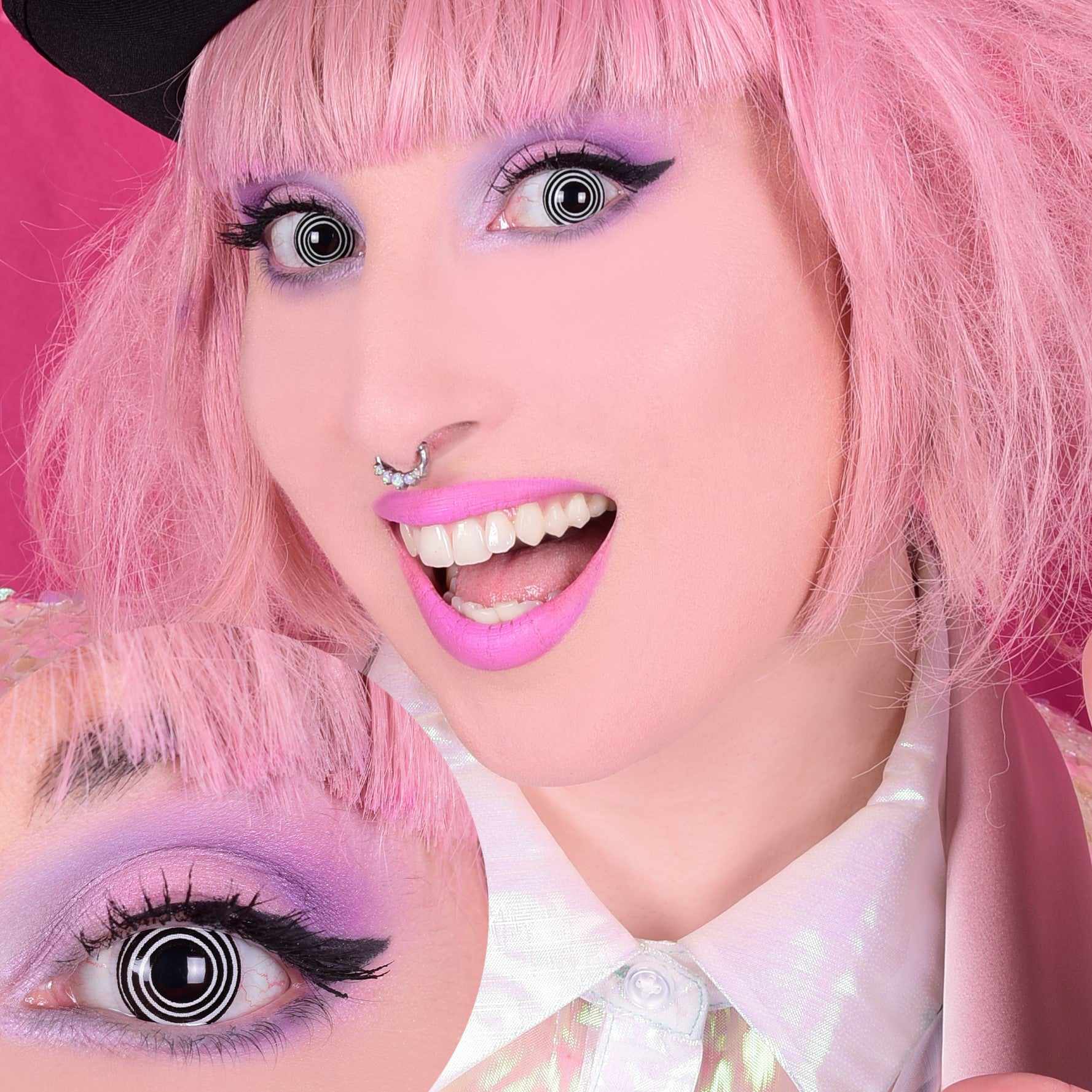 PRIMAL ® Hypnotized - Black & White Colored Contact lenses