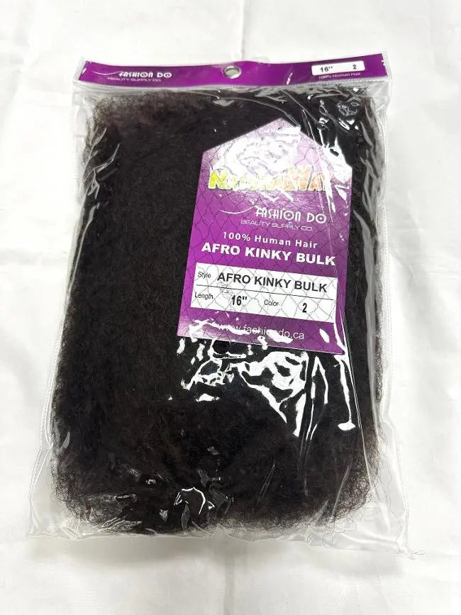 Natural Way 100% Human Hair Afro Kinky Bulk 16"