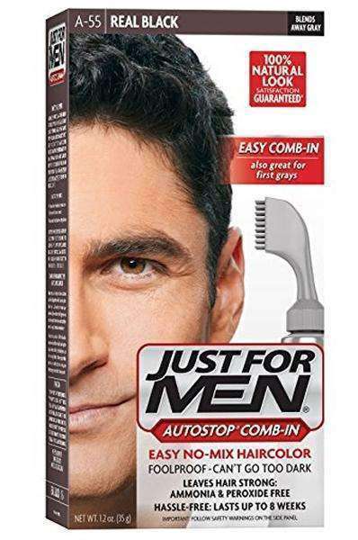 Just For Men Autostop Comb-In Hair Colour- A-55 Real Black