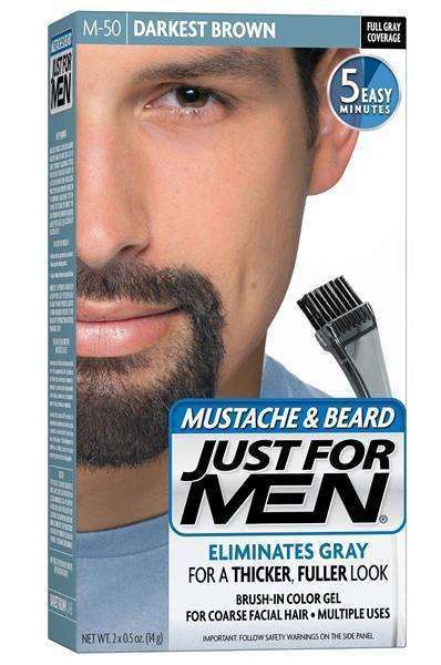 Just For Men Mustache & Beard Hair Color - M-50 Darkest Brown