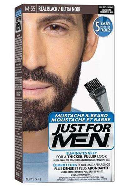 Just For Men Mustache & Beard Hair Color - M-55 Real Black