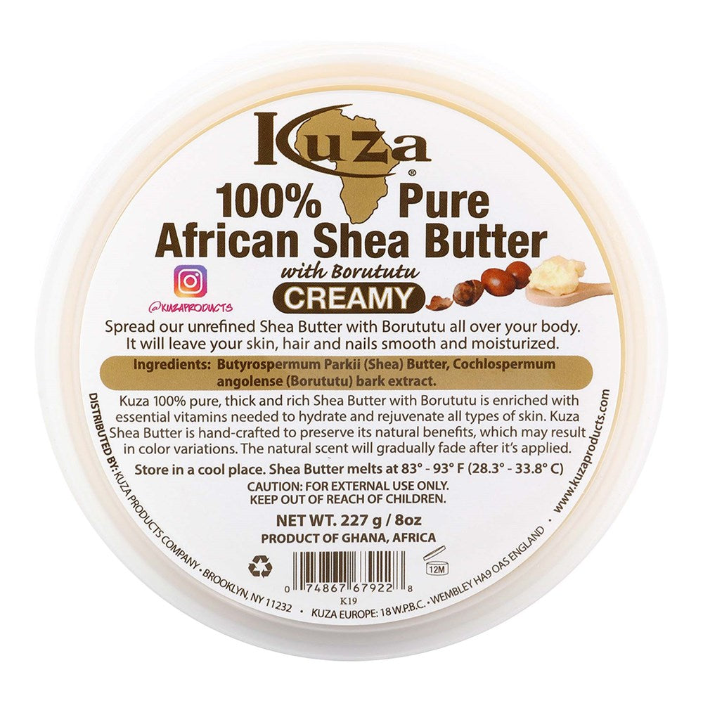 Kuza 100% Pure African Shea Butter Yellow Creamy - 8oz