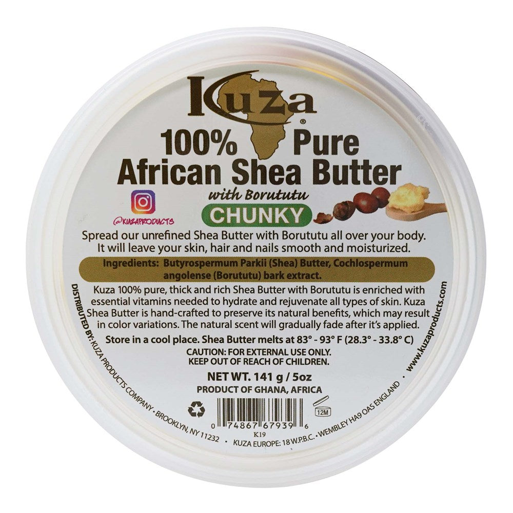 Kuza 100% Pure African Shea Butter Yellow Chunky - 5oz