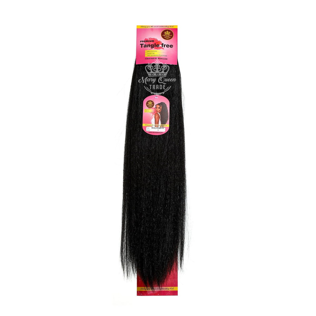 Mary Queen BioProtein™ Kinky Straight Ponytail – 24"