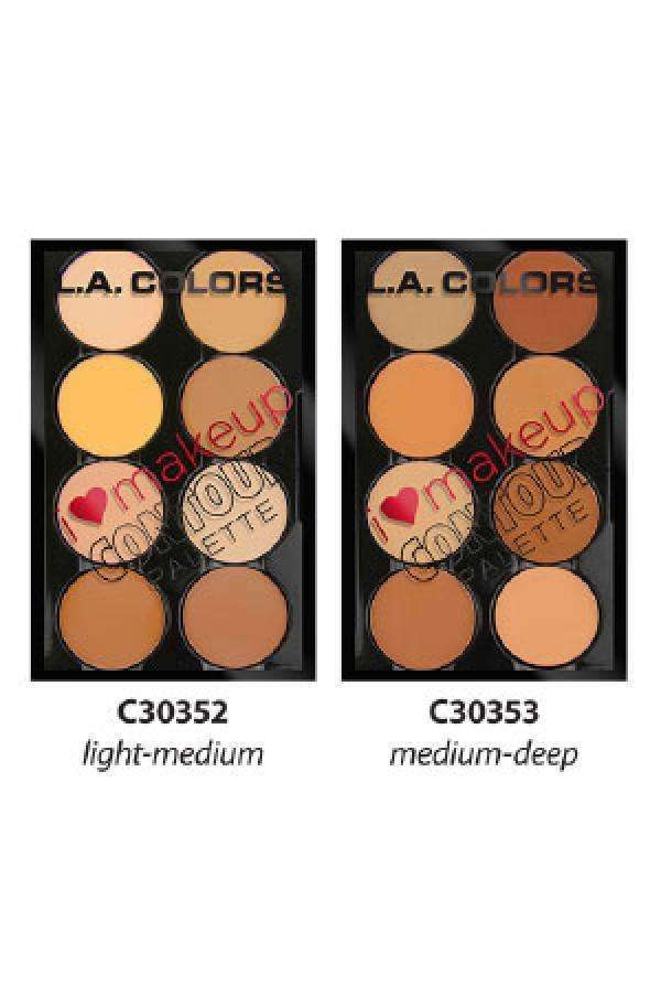 L.A.Colors Complete Contour Palette 8 Shade Set