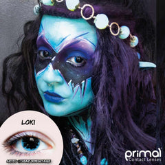 PRIMAL ® Loki - Black & Blue Colored Contact lenses