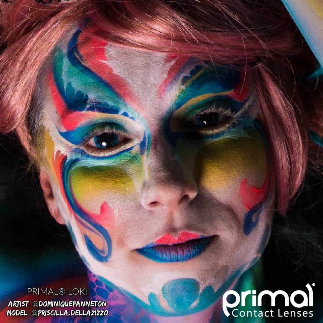 PRIMAL ® Loki - Black & Blue Colored Contact lenses