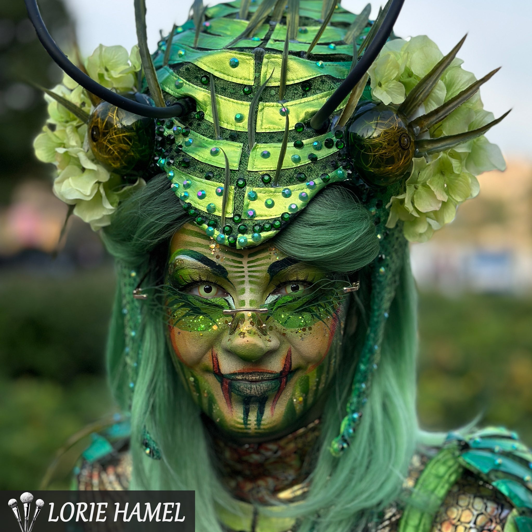 PRIMAL ® Nightcrawler - Neon Yellow with Orange Rim Color Contact lenses