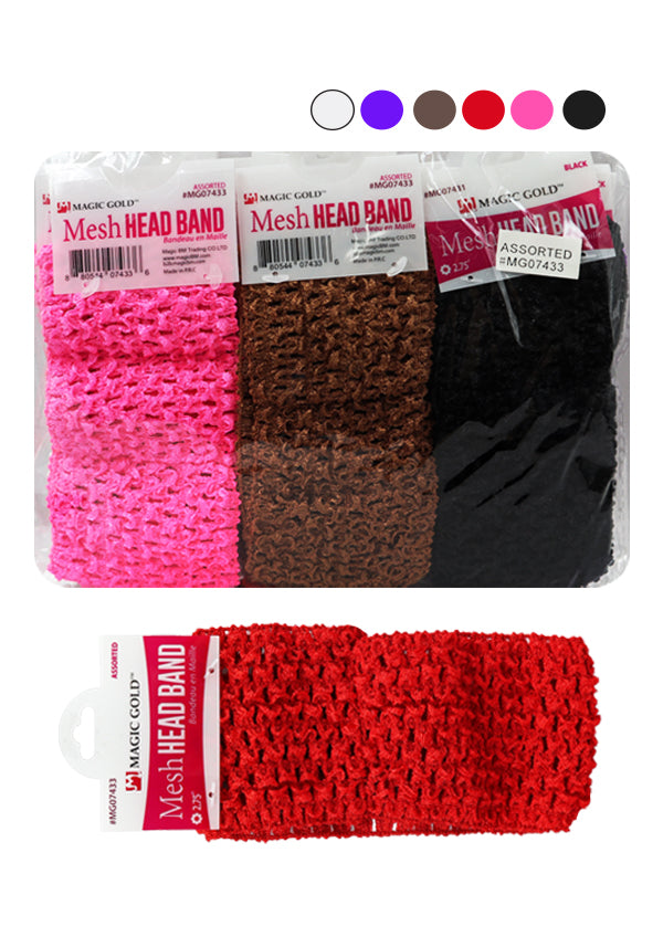 Magic Gold Mesh Head Bands - Assorted #MG07433