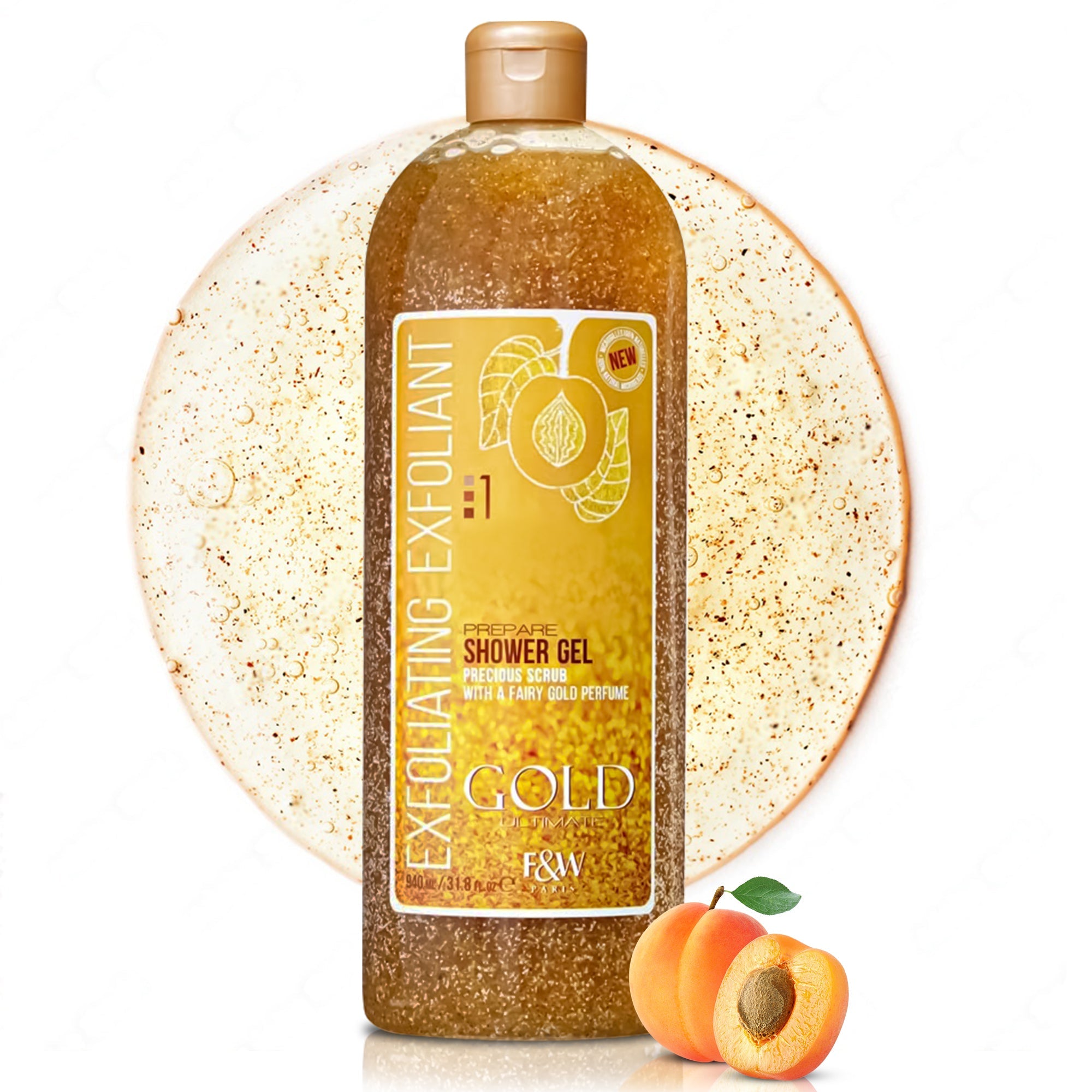 Fair And White Gold Exfoliating Shower Gel Precious Scrub- 940 ml