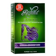 Reshma 30 Minute Henna Semi Permanent Hair Color - Natural Midnight Blue