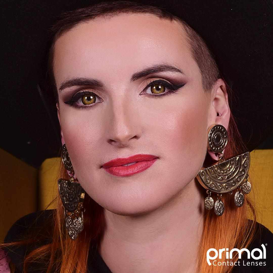 PRIMAL® Temptress Chestnut - Brown Colored Contact Lenses