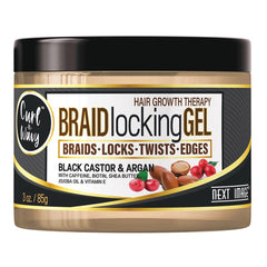 Next Image Braid Locking Gel -  Black Castor & Argan 3oz