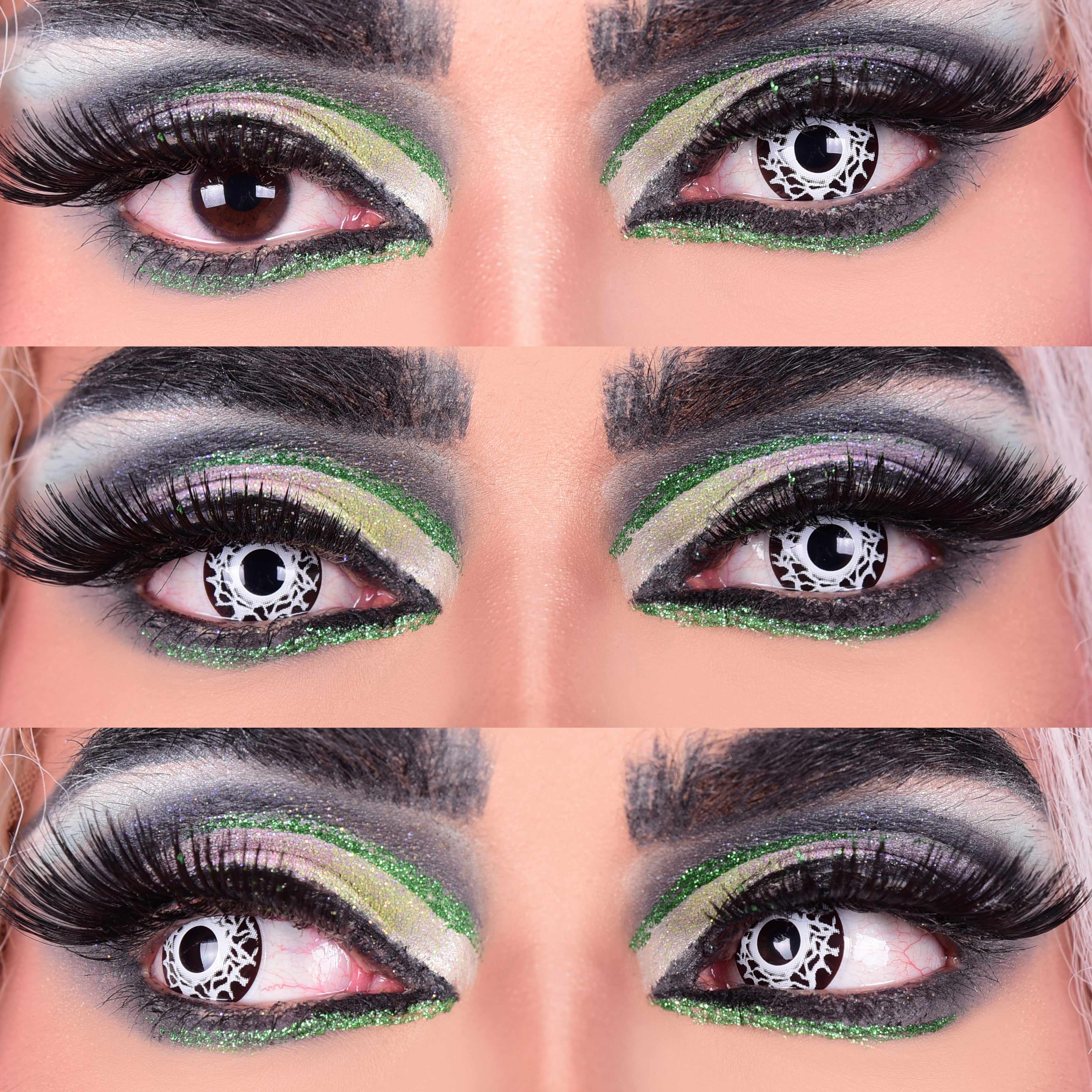 PRIMAL ® Necromancer - Black and White Color Contact lenses