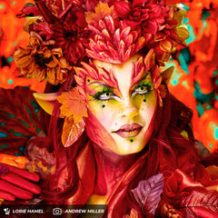 PRIMAL ® Nightcrawler - Neon Yellow with Orange Rim Color Contact lenses