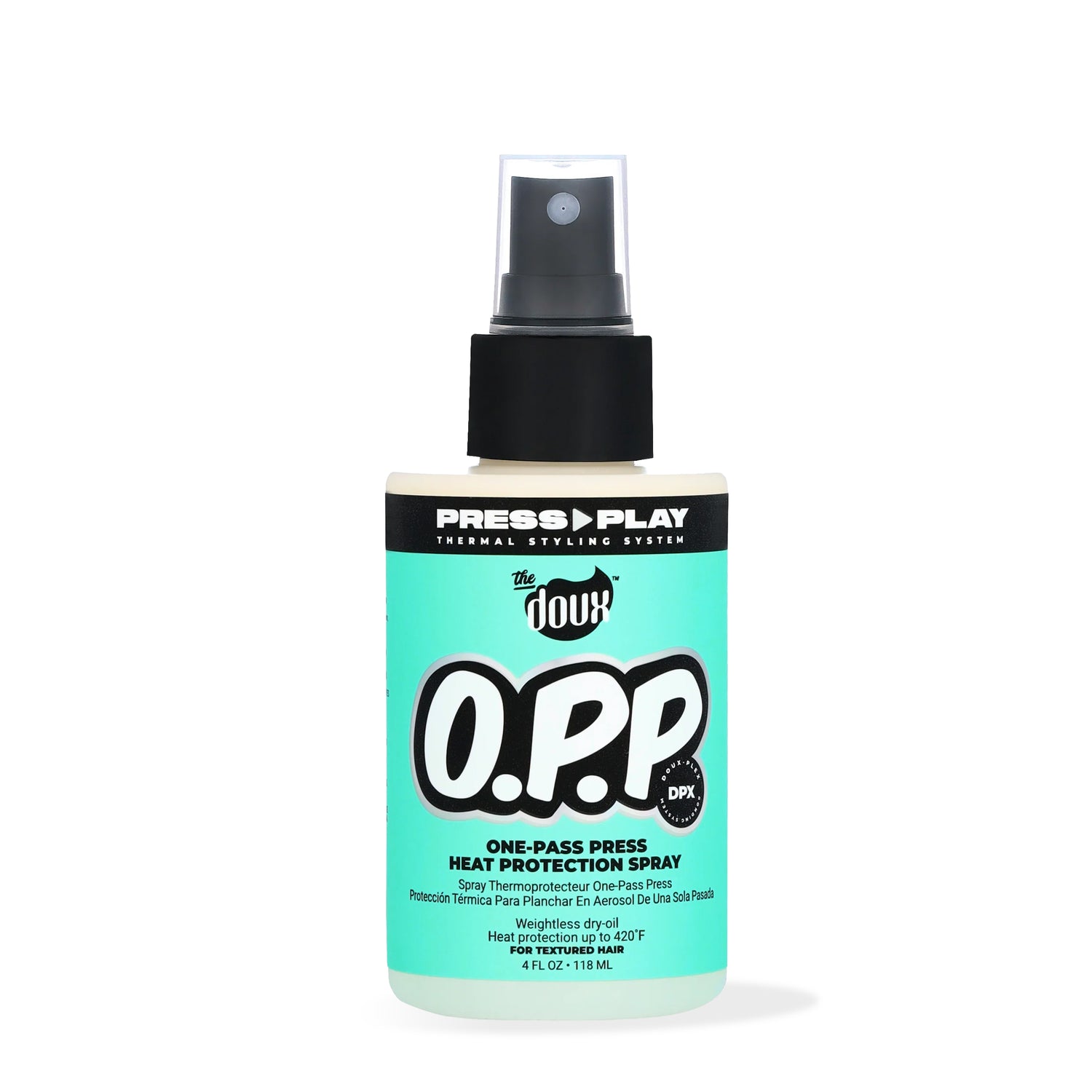 The Doux Press Play O.P.P. One-Pass Press Heat Protection Spray