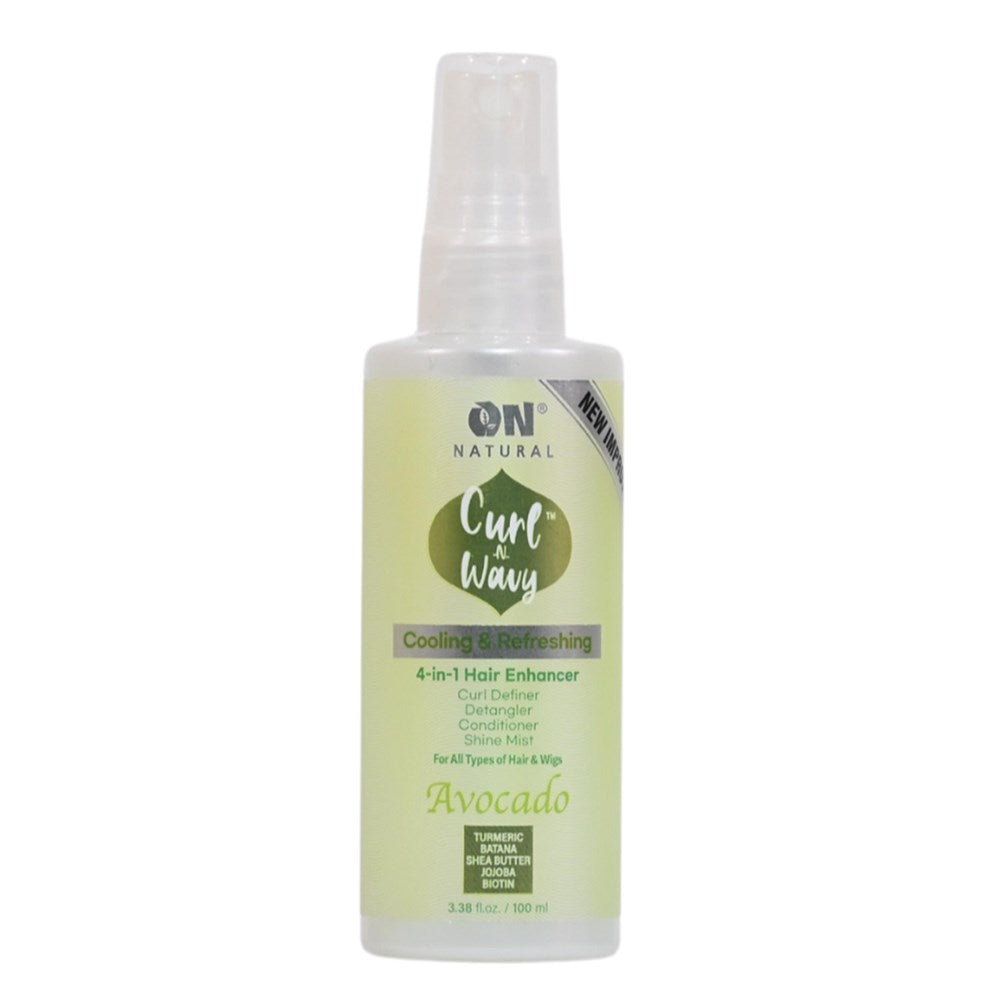 ON NATURAL Curl & Wavy Avocado 4-In-1 Enhancer Conditioner & Detangler (2oz)