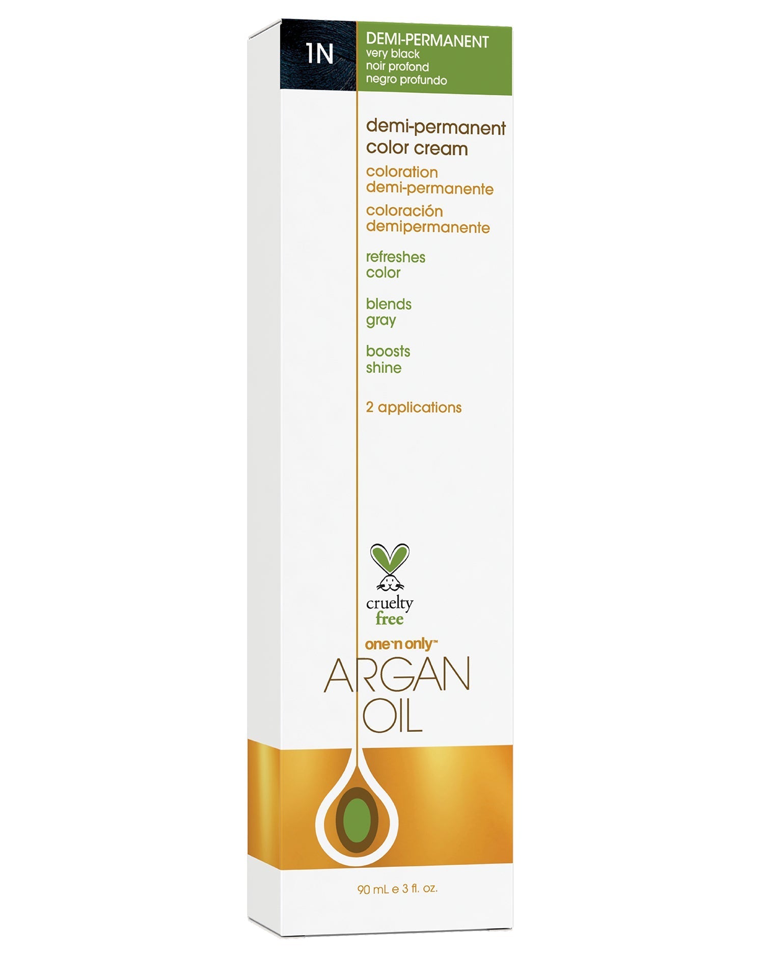 One 'n Only Argan Oil Demi-Permanent Hair Color - 1N Very Black