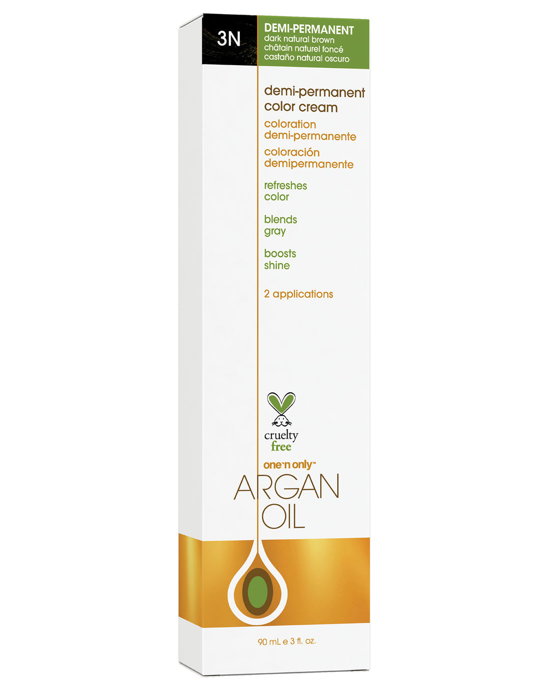 One 'n Only Argan Oil Demi-Permanent Hair Color - 3N Dark Natural Brown