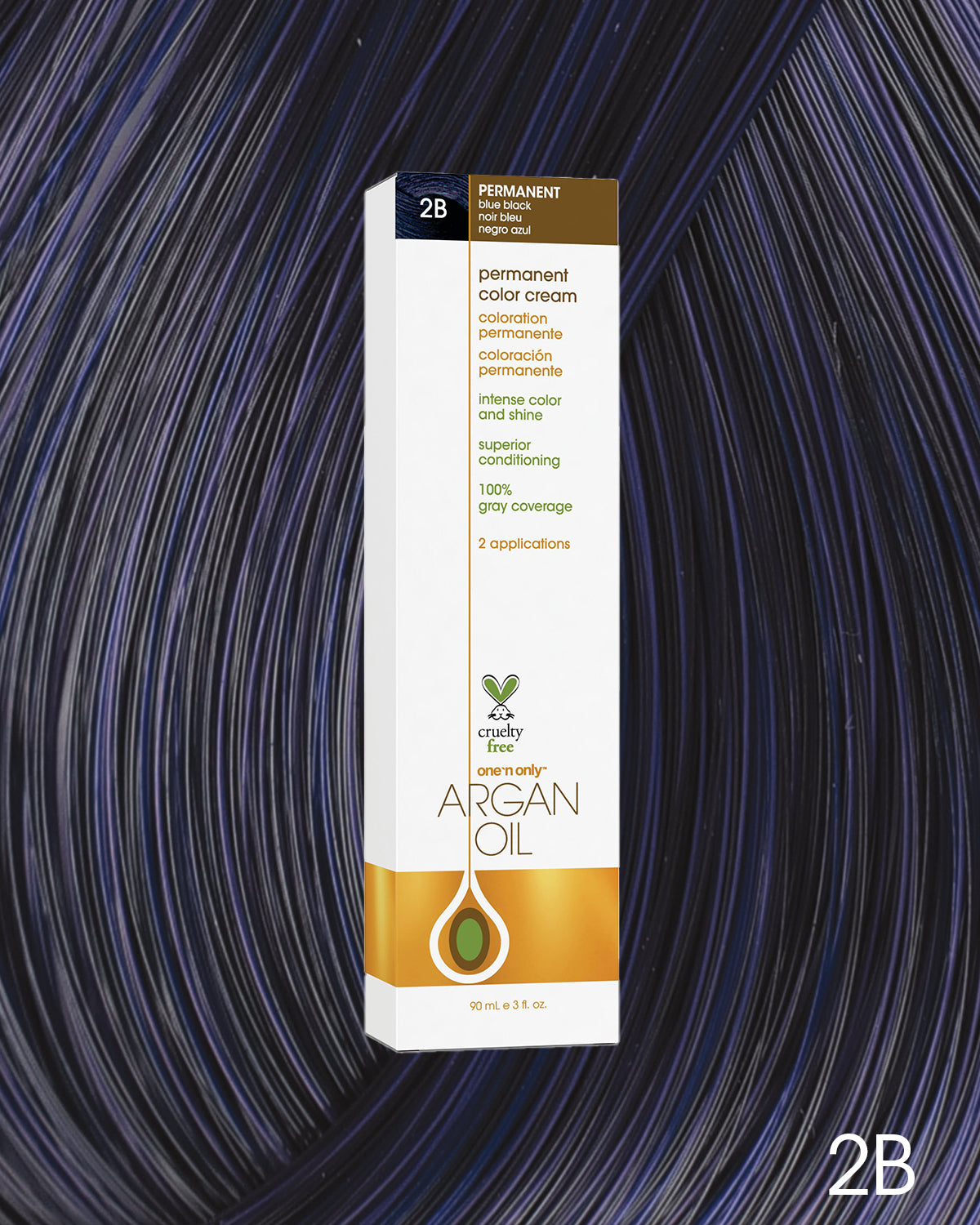 One 'n Only Argan Oil Permanent Hair Color - 2B Blue Black