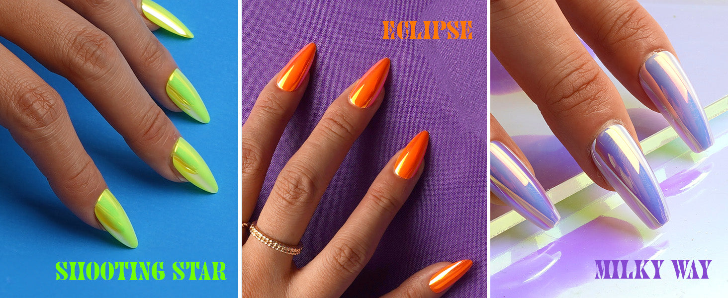 EBIN Press-On Nails Out Of This World - Neptune #N3DO005 Medium